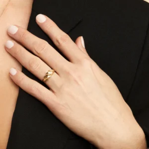 Retro Dome Ring in Yellow Gold 30% off