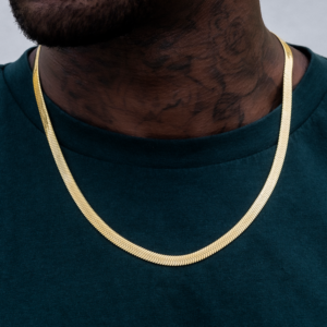 Herringbone Chain 6mm in Yellow Gold 30% off