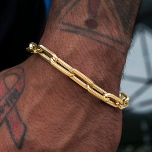 Paper Clip Bracelet in Yellow Gold 30% off