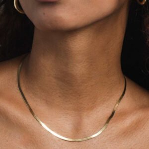 Solid Gold Micro Herringbone Chain 30% off