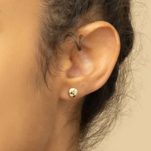 Buttoned Up Studs in Yellow Gold 30% off