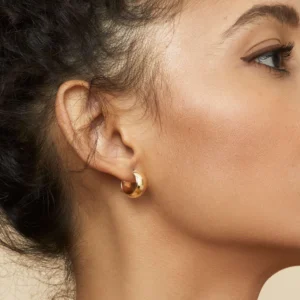 High Society Hoops in Yellow Gold 30% off