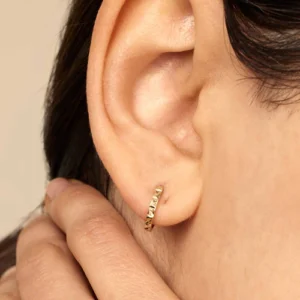 Celebration Mini Hoops in Yellow Gold 30% off