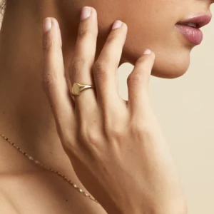 Florence Oval Signet Ring in Yellow Gold 30% off